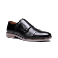 Wholesale Luxury Wedding Men's Casual Leather Monk Shoes Without Lace